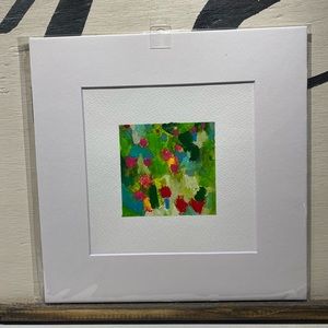 12x12 Original abstract floral painting.